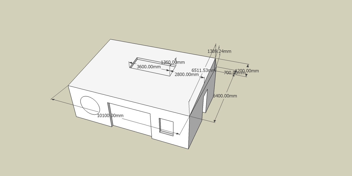 2012年国赛B题给定小屋透视图,含全部官方尺寸标注
